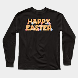 Happy Easter Carrots And Eggs Long Sleeve T-Shirt